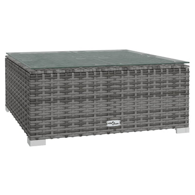 10 Piece Garden Lounge Set with Cushions Poly Rattan Grey Payday Deals