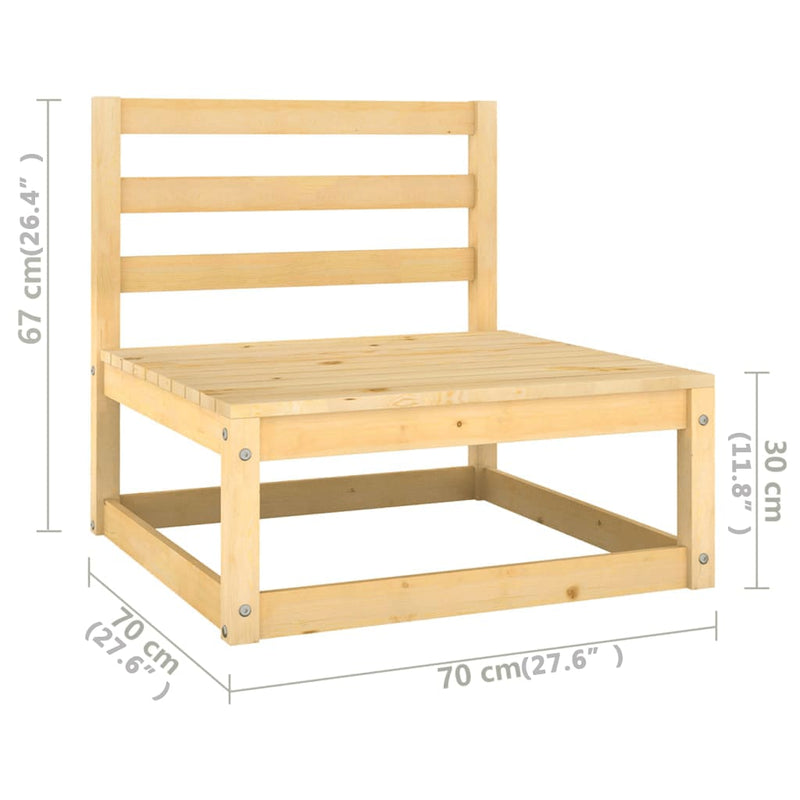 10 Piece Garden Lounge Set with Cushions Solid Pinewood Payday Deals