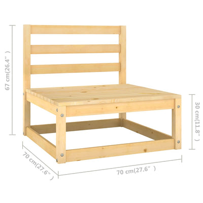 10 Piece Garden Lounge Set with Cushions Solid Pinewood Payday Deals
