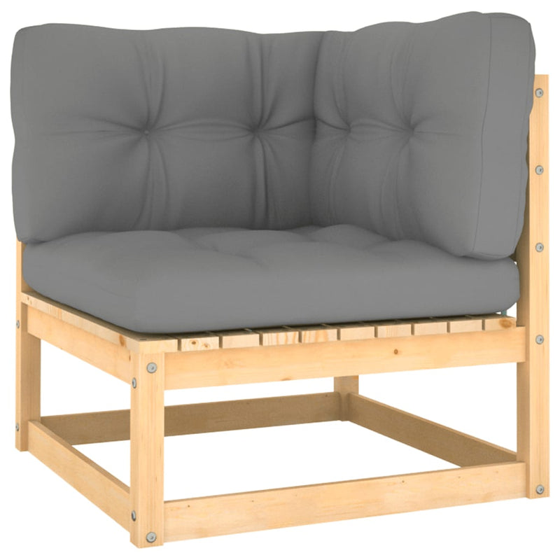 10 Piece Garden Lounge Set with Cushions Solid Pinewood Payday Deals