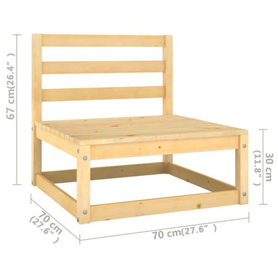 10 Piece Garden Lounge Set with Cushions Solid Pinewood Payday Deals