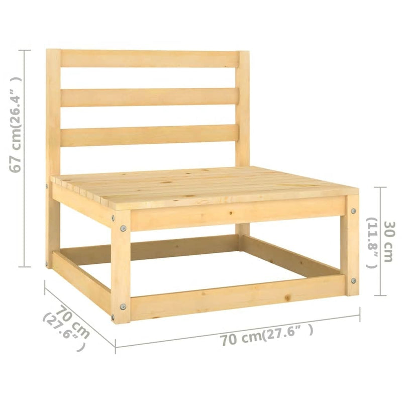 10 Piece Garden Lounge Set with Cushions Solid Pinewood Payday Deals
