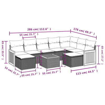 10 Piece Garden Sofa Set with Cushions Black Poly Rattan Payday Deals