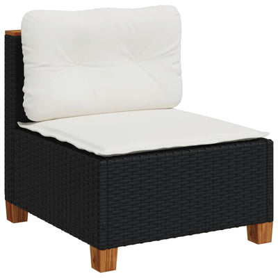 10 Piece Garden Sofa Set with Cushions Black Poly Rattan Payday Deals