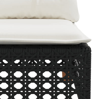 10 Piece Garden Sofa Set with Cushions Black Poly Rattan Payday Deals