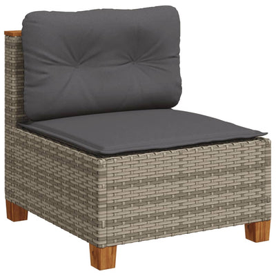 10 Piece Garden Sofa Set with Cushions Grey Poly Rattan Payday Deals