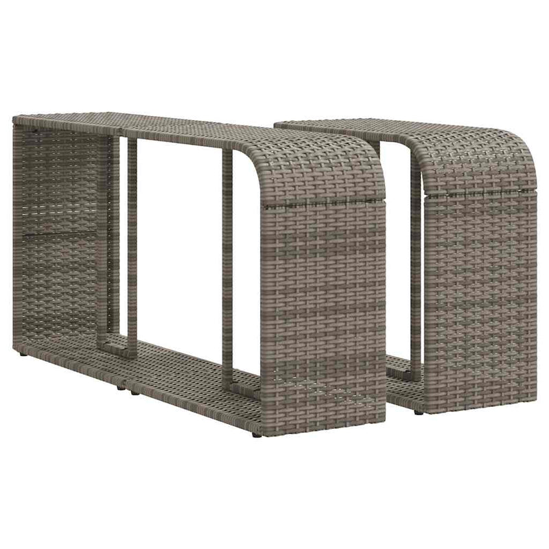 10 Piece Garden Sofa Set with Cushions Grey Poly Rattan Payday Deals