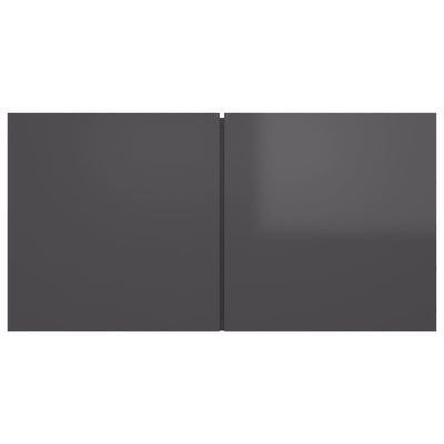 10 Piece TV Cabinet Set High Gloss Grey Engineered Wood Payday Deals