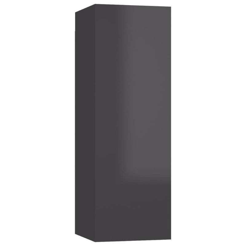 10 Piece TV Cabinet Set High Gloss Grey Engineered Wood Payday Deals