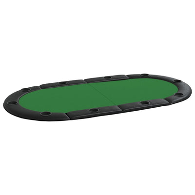 10-Player Folding Poker Tabletop Green 208x106x3 cm Payday Deals