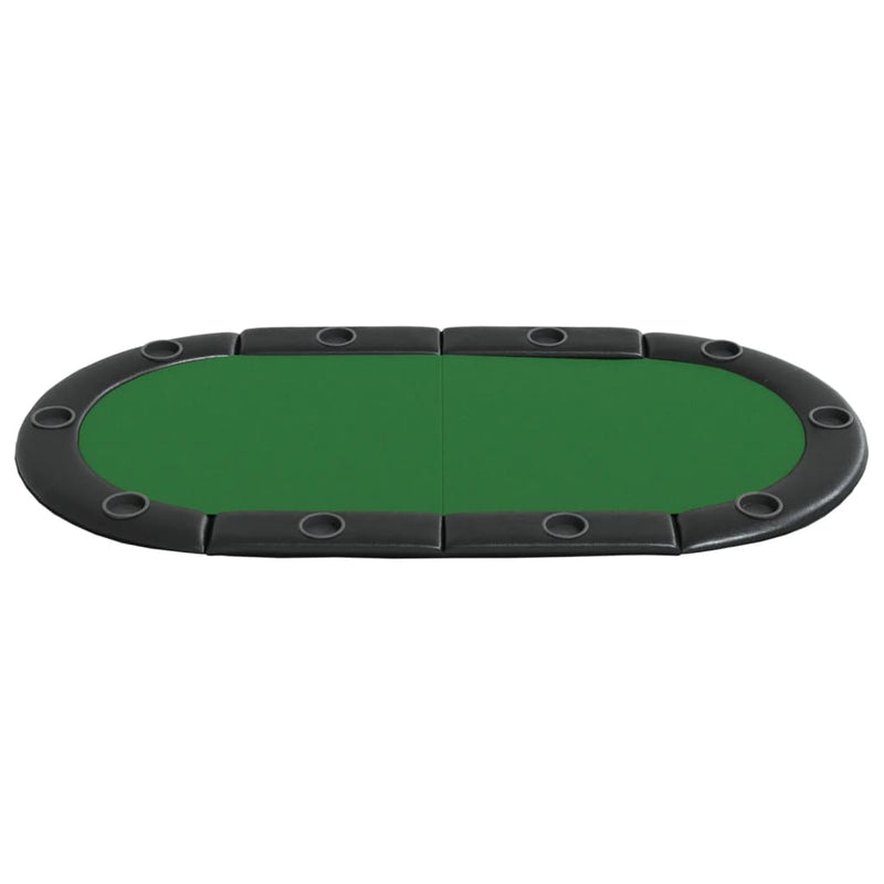 10-Player Folding Poker Tabletop Green 208x106x3 cm Payday Deals
