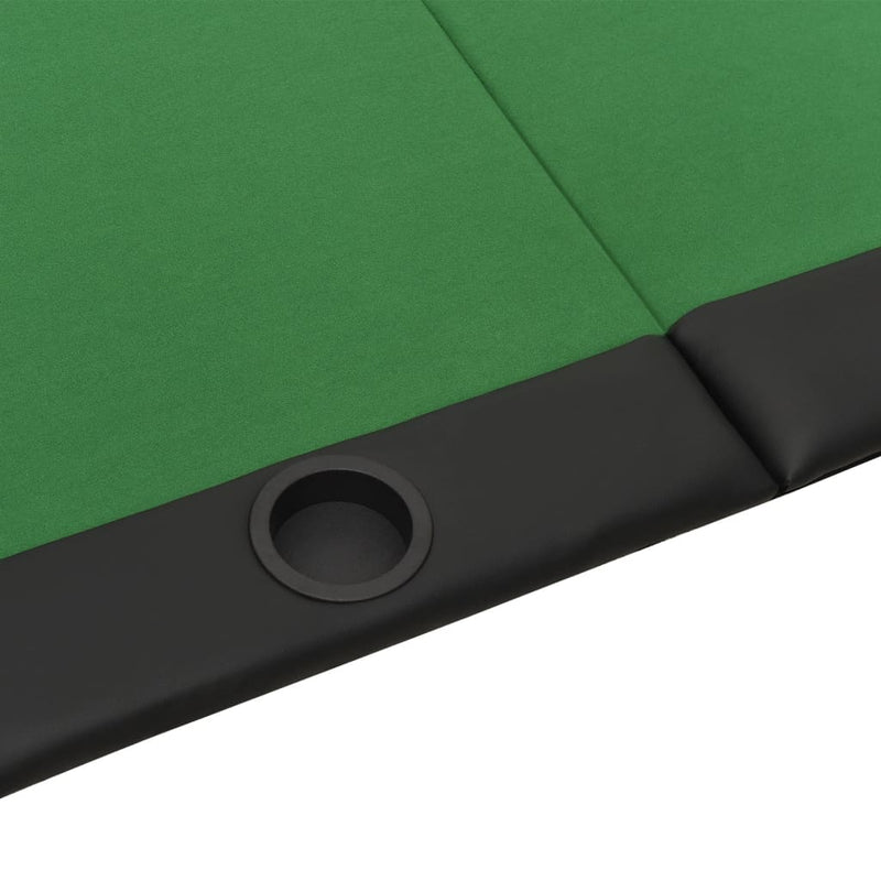 10-Player Folding Poker Tabletop Green 208x106x3 cm Payday Deals