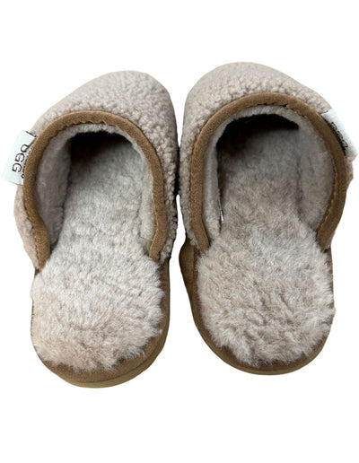 100% Australian Merino Sheepskin Curly Scuffs Moccasins Slippers Slip On UGG - Chestnut Payday Deals