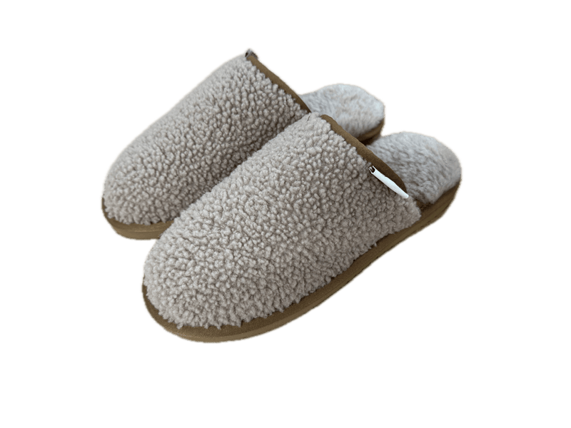 100% Australian Merino Sheepskin Curly Scuffs Moccasins Slippers Slip On UGG - Chestnut Payday Deals