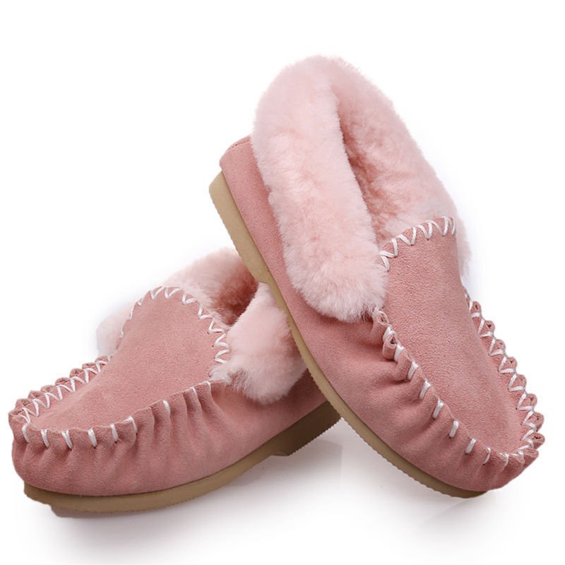 100% Australian Merino Sheepskin Moccasins Slippers Winter Casual Genuine Slip On UGG Payday Deals