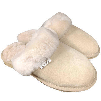 100% Australian Merino Sheepskin Scuffs Moccasins Slippers Winter Slip On UGG - Womens