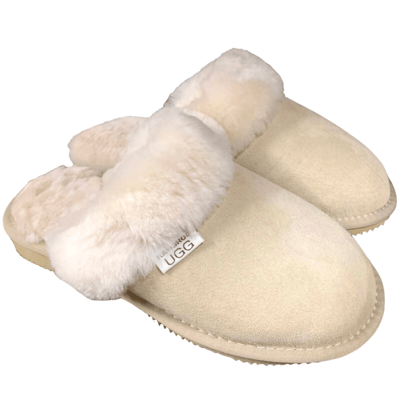 100% Australian Merino Sheepskin Scuffs Moccasins Slippers Winter Slip On UGG - Womens Payday Deals