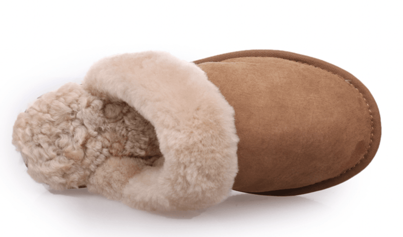 100% Australian Merino Sheepskin Scuffs Moccasins Slippers Winter Slip On UGG - Womens Payday Deals