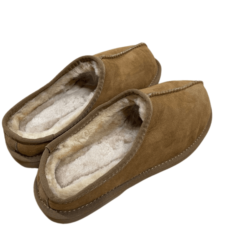 100% Australian Sheepskin Scuffs Clogs Moccasins Slippers Winter UGG - Chestnut Payday Deals