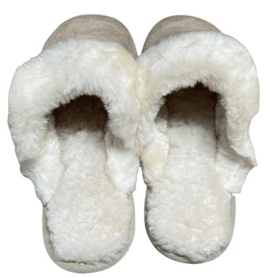 100% Australian Sheepskin Scuffs Moccasins Slippers Winter Non Slip UGG - Sand Payday Deals