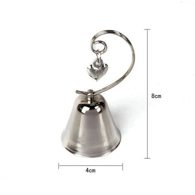 100 Bulk Buy Pack of Silver Wedding Kissing Bell Name Card Stand Holder with Heart in Ring Bomboniere Favour Gift Payday Deals