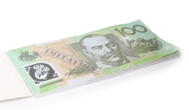 100 Dollar Australian Souvenir Note Pad Fake AUD Money - 1 Pack of 50 Sheets Payday Deals