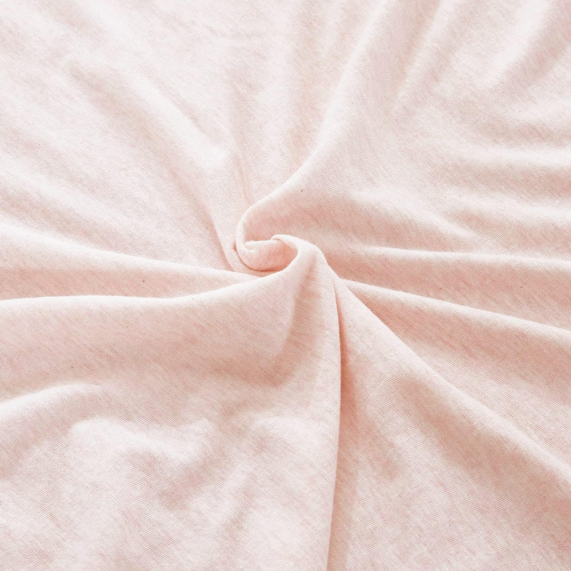 100% Jersey Cotton Quilt Cover Set - Pink - King Payday Deals