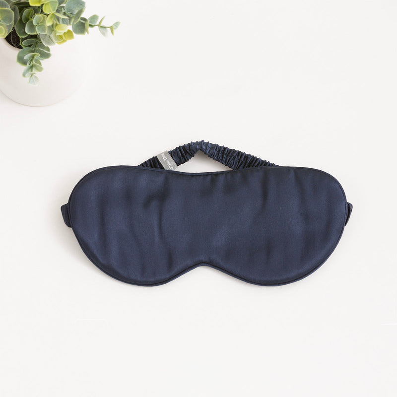 100% Mulberry Silk Navy Eye Mask by Renee Taylor Payday Deals