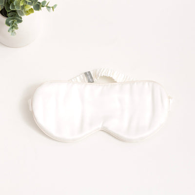 100% Mulberry Silk White Eye Mask by Renee Taylor