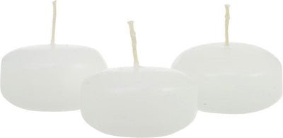 100 Pack of 6 Hour White Floating Candles - 5.8cm diameter - wedding party decoration Payday Deals