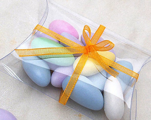100 Pack of Pillow Rectangle Shaped Gift Box - Wedding or Product Bomboniere Jewelry Gift Party Favor Model Candy Chocolate Soap Box Payday Deals