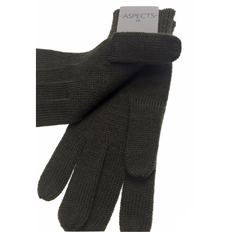 100% PURE WOOL GLOVES Winter Snow Ski Plain Knit Knitted Warm MK341 Plain Payday Deals