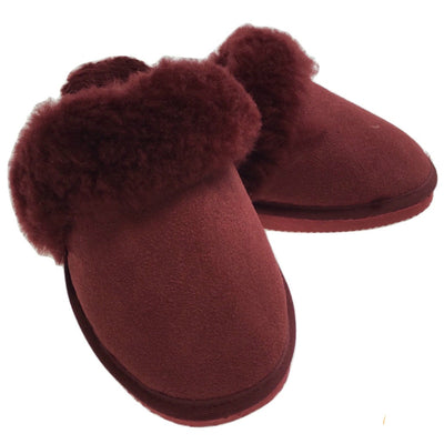 100% Sheepskin Moccasin Slippers Winter Genuine Scuffs Slip On Mens Womens