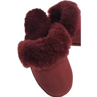 100% Sheepskin Moccasin Slippers Winter Genuine Scuffs Slip On Mens Womens Payday Deals