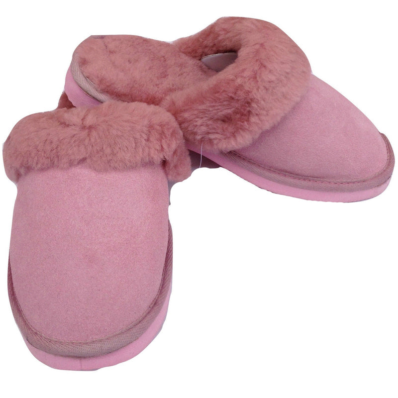 100% Sheepskin Moccasin Slippers Winter Genuine Scuffs Slip On Mens Womens Payday Deals