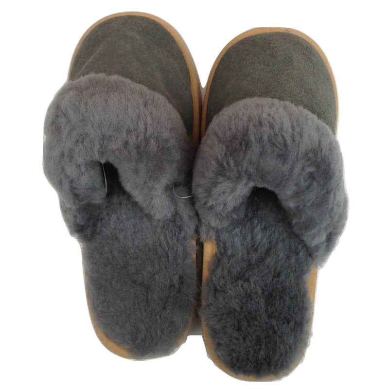 100% Sheepskin Moccasin Slippers Winter Genuine Scuffs Slip On Mens Womens Payday Deals