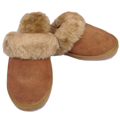 100% Sheepskin Moccasin Slippers Winter Genuine Scuffs Slip On Mens Womens Payday Deals