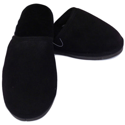 100% Sheepskin Moccasin Slippers Winter Genuine Scuffs Slip On Mens Womens Payday Deals