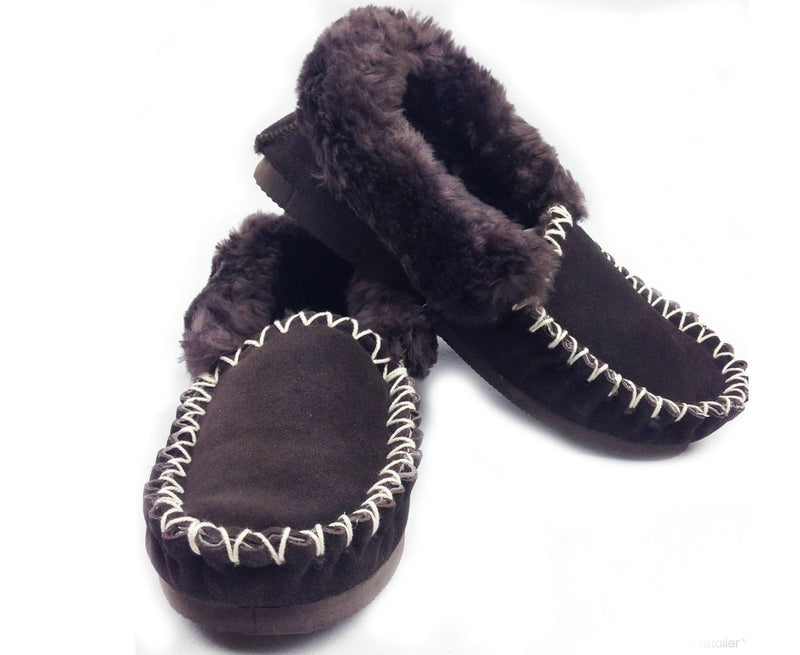 100% Sheepskin Moccasins Slippers Winter Casual Genuine Slip On UGG Non-Slip Payday Deals