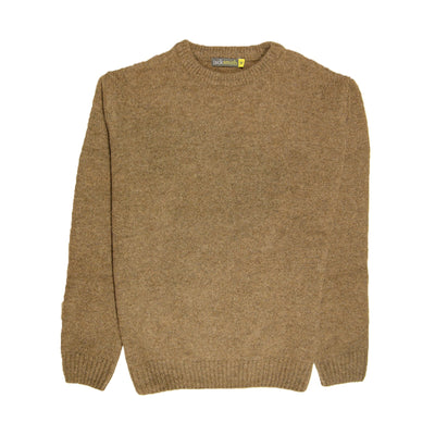 100% SHETLAND WOOL CREW Round Neck Knit JUMPER Pullover Mens Sweater Knitted Payday Deals