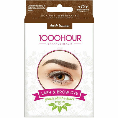 1000 Hour Plant Extract Eyelash & Brow Dye Kit Natural Dark Brown