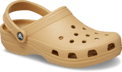 Crocs Classic Clogs Roomy Fit Sandal Clog Sandals Slides Waterproof in Wheat