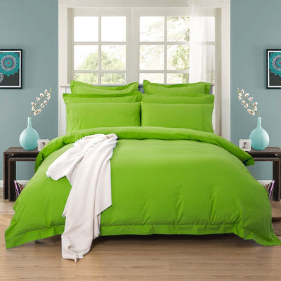 1000TC Tailored King Single Size Green Duvet Doona Quilt Cover Set Payday Deals