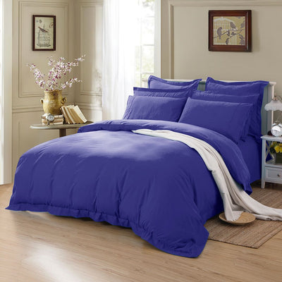 1000TC Tailored Super King Size Royal Blue Duvet Doona Quilt Cover Set Payday Deals