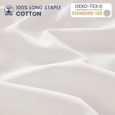 1000TC Thread Count King 100% Cotton Fitted Bed Sheet & 2 Pillow Case Set in White Payday Deals