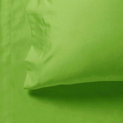 1000TC Ultra Soft Fitted Sheet & Pillowcase Set - King Single Size Bed - Green Payday Deals