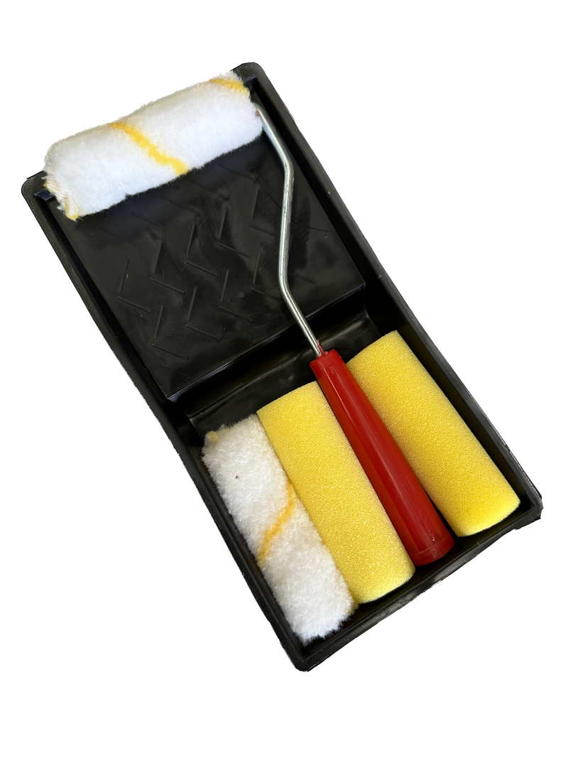 6pcs PAINT ROLLER KIT SET with Tray Painting Runner Decor