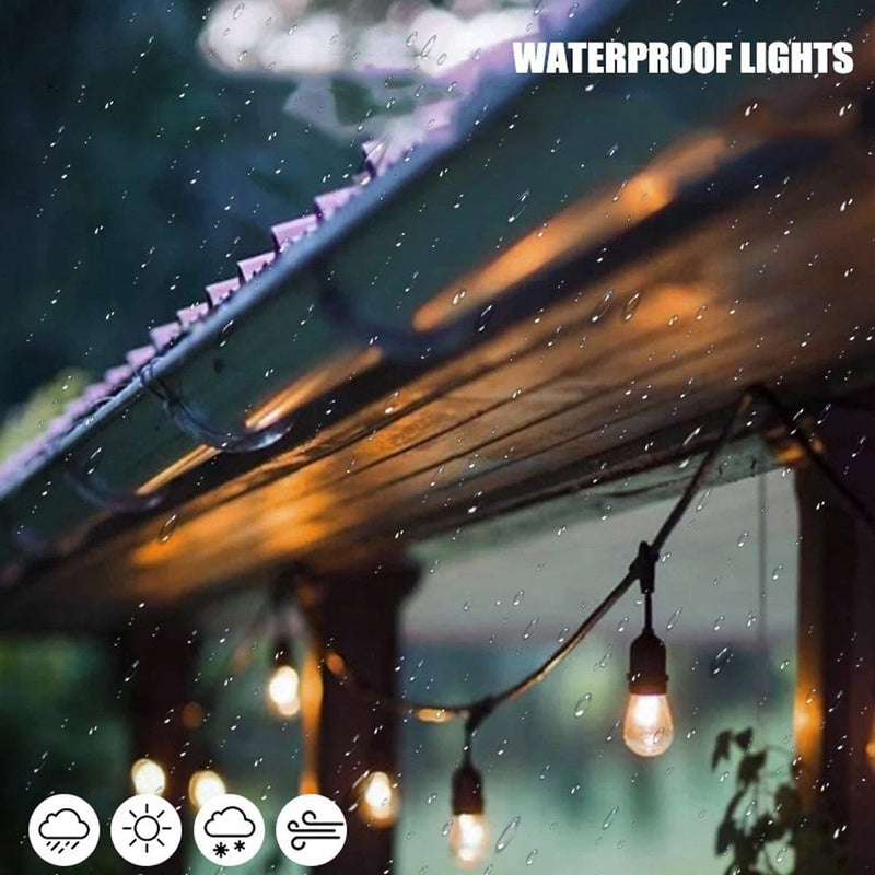 100M Festoon String Lights Kits Christmas Wedding Party Waterproof outdoor Payday Deals