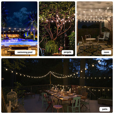 100M Festoon String Lights Kits Christmas Wedding Party Waterproof outdoor Payday Deals