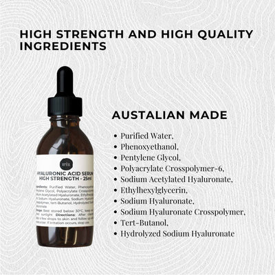 100ml Hyaluronic Acid Serum - High Strength Cosmetic Face Skin Care Payday Deals